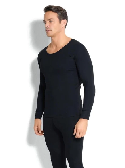 JİBER 160 ERKEK TERMAL İÇLİK ÜST UZUN KOL BİSİKLET YAKA 2 ADET - Resim 2