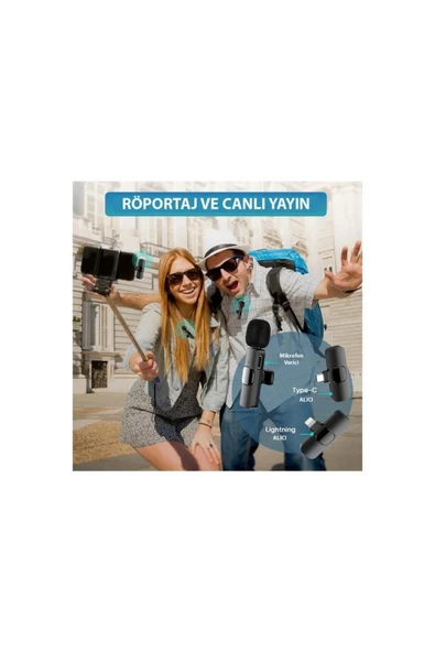 Daytona K9L - Iphone Telefon Için Yaka Mikrofonu Kablosuz (GİRİŞ:LİGHTNİNG ALICI / ÇIKIŞ:MİKROFON) - 2