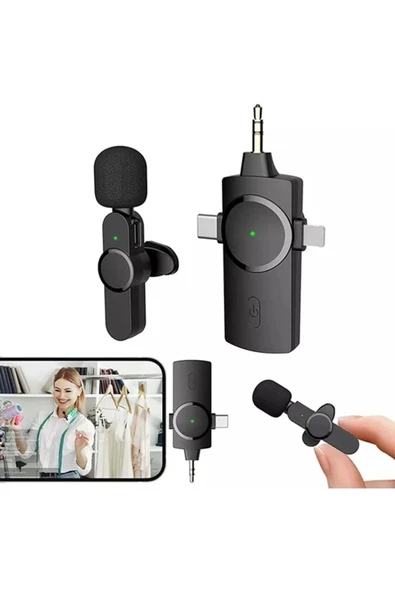 Daytona K9-C2 Type-c İphone 3,5mm 2'liyakamikrofon Kablosz (gir:lightning Tip-c 3,5mm - çık:2mikrofon) - 3