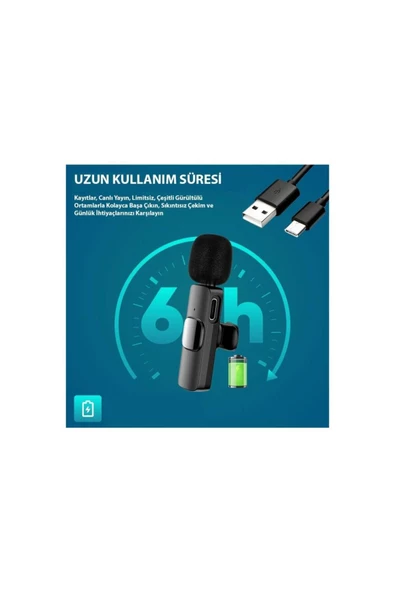 Daytona K9L - Iphone Telefon Için Yaka Mikrofonu Kablosuz (GİRİŞ:LİGHTNİNG ALICI / ÇIKIŞ:MİKROFON) - 4