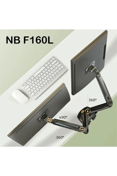 Daytona North Bayou Nb F160l UyumluAmortisörlü 17"-27" Monitör Tutucu Ve 10"-17" Laptop Standı 2023 Tasarım - 2