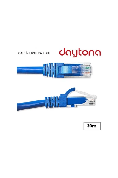 Daytona Cat6 Gigabit Internet Ethernet 10gbps Rj45 Lan Kablosu (30 METRE) A4613