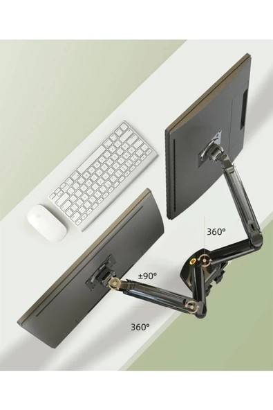 Daytona Nb F160 17-27" Çift Kol 2-9 Kg Amortisörlü Monitör Standı Yeni Versiyon - 4