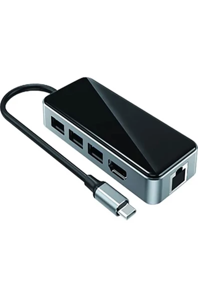 Daytona Hc-76 10ın1 Macbook Uyumlu Usb 3.0-type-c-rj45-hdmı-sdkart Çevirici Dönüştürücü Adaptör