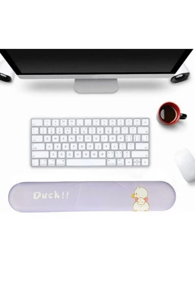 Daytona Desenli Ergonomik Desenli Mouse Pad Ve Bilek Desteği Set Mor - Ördek - 3