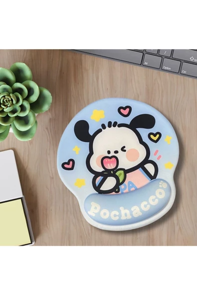 Daytona Desenli Ergonomik Desenli Mouse Pad Mavi - Pochacco - 3