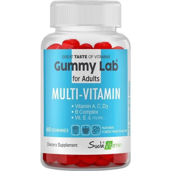 Gummy Lab Multivitamin 60 Gummies | Orman Meyvesi Aromalı