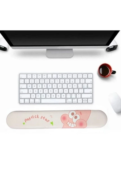 Daytona Desenli Ergonomik Desenli Mouse Pad Ve Bilek Desteği Set Pembe - Patvick - 3