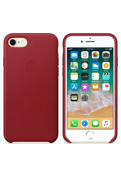 Daytona Apple Iphone 7/8 Telefon Uyumlu Ultra Slim Mikrofiber Deri Kılıf - Kırmızı - 2