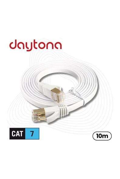 Daytona Cat7 Gigabit Flat Ethernet Rj45 Modem 10gbps 600mhz Internet Kablosu A4262