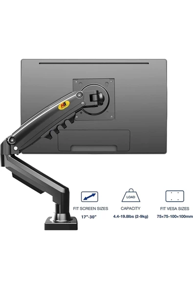 Daytona Nb F80 17-30 " Lcd / Led2-9 Kg Amortisörlü Vesa Monitör Standı - 3