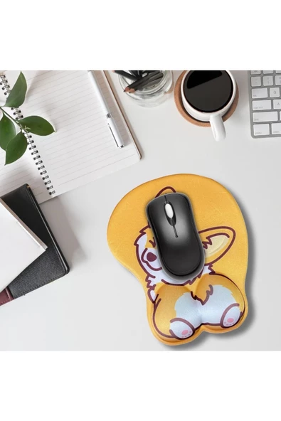 Daytona Desenli Ergonomik Desenli Mouse Pad Turuncu - Tilki - 4