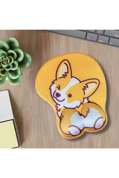 Daytona Desenli Ergonomik Desenli Mouse Pad Turuncu - Tilki - 3