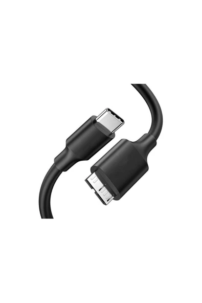 Daytona Usb Type-c To Micro B 3.1 Harici Harddisk Dönüştürücü Şarj Cihazı Aktarıcı Kablo(3M) 5343