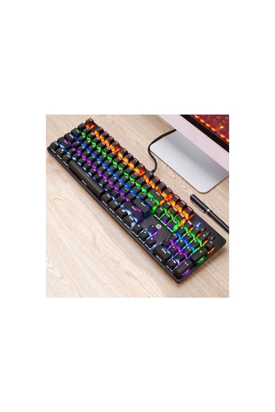 Daytona Hp Gk100f Mekanik Gaming Klavye, Kablolu Klavye Modern Tasarım Türkçe Q Klavye Rgb Işıklı - 2