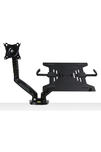 North Bayou Nb F160l Ayarlanabilir Amortisörlü Laptop Standı Ve Ergonomik Monitör Standı - Tutucu 17 Siyah - 4