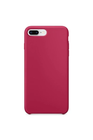 Daytona Apple 7/8 Uyumlu Silikon Ultra Slim Mikrofiber Astarlı Telefon Kılıfı-rose Red/gül Kırmızı