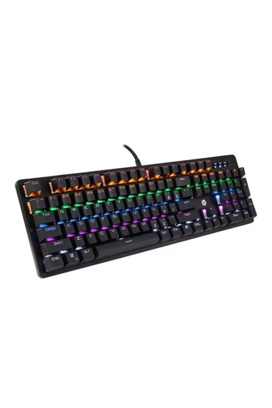 Daytona Hp GK100F Mekanik Gaming Klavye, Kablolu Klavye Modern Tasarım Türkçe Q Klavye Rgb Işıklı