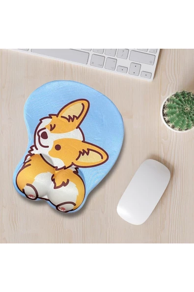 Daytona Desenli Ergonomik Desenli Mouse Pad Bej - Dalga Desenli - 2