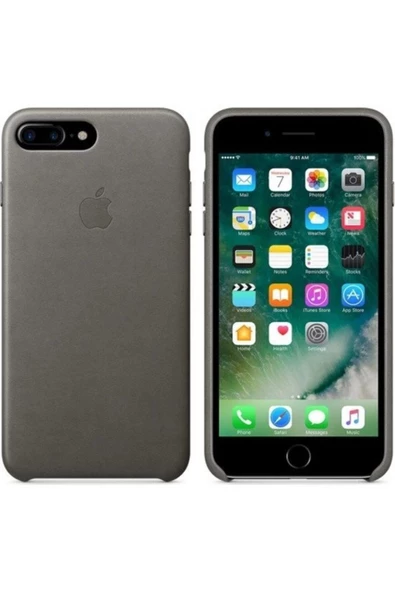 Daytona Apple Iphone 7/8 Plus Telefon Uyumlu Ultra Slim Mikrofiber Deri Kılıf - Gri