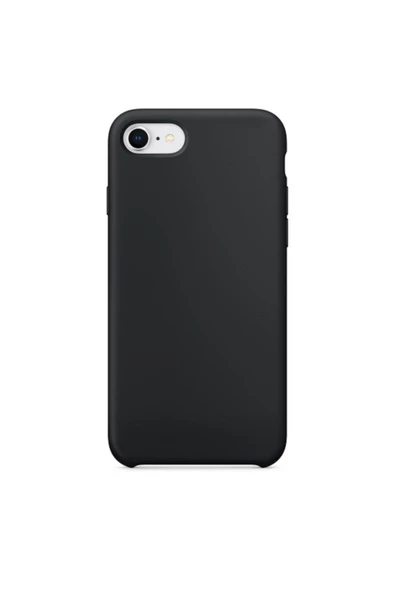 Daytona Apple 7/8 Uyumlu Silikon Ultra Slim Mikrofiber Astarlı Telefon Kılıfı-black/siyah