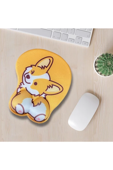 Daytona Desenli Ergonomik Desenli Mouse Pad Turuncu - Tilki - 2