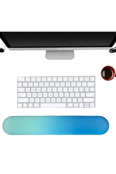 Daytona Desenli Ergonomik Mouse Pad Ve Bilek Desteği Set Mavi - 3