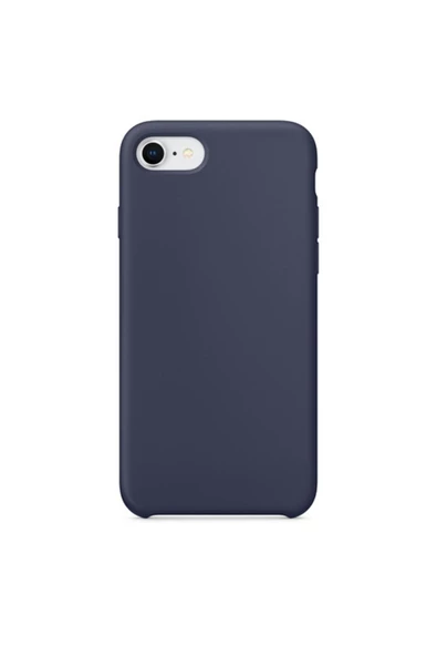 Daytona Apple 7/8 Uyumlu Silikon Ultra Slim Mikrofiber Astarlı Telefon Kılıfı-midnight Blue/gece Mavi