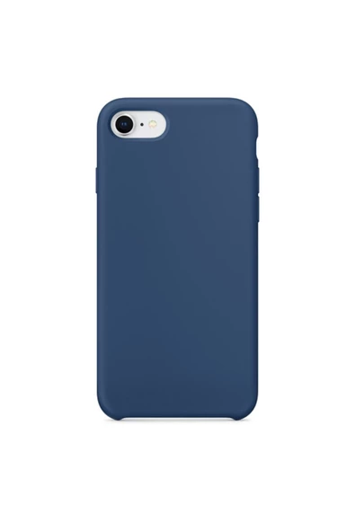 Daytona Apple 7/8 Uyumlu Silikon Ultra Slim Mikrofiber Astarlı Telefon Kılıfı-blue Cobalt/kobalt Mavi