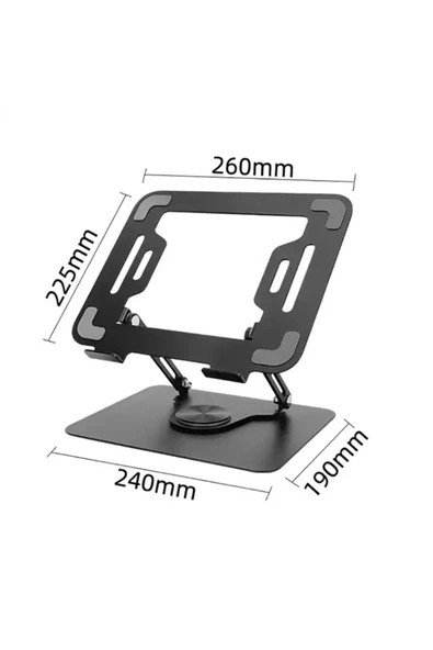 Daytona ZR-514 Alüminyum Katlanabilir 360 Derece Dönen Taşınabilir Laptop Standı - 3