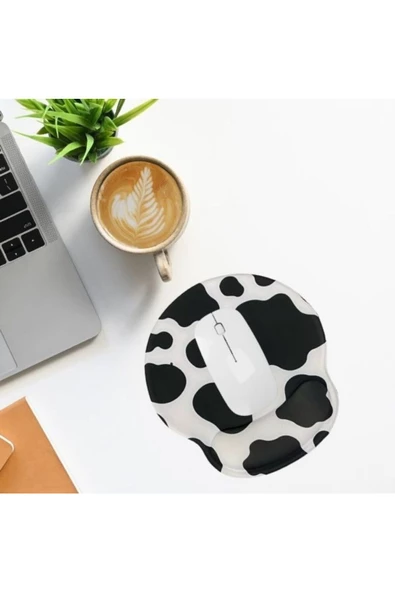 Daytona Desenli Ergonomik Desenli Mouse Pad Ve Bilek Desteği Set - Beyaz-dalmaçyalı - 2
