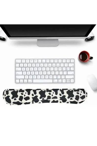 Daytona Desenli Ergonomik Desenli Mouse Pad Ve Bilek Desteği Set - Beyaz-dalmaçyalı - 3