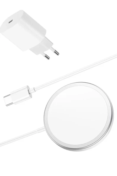 Daytona Iphone 11-12-13-14 Pro Promax Uyumlu Kablosuz Wireless Şarj Ve 20w Adaptör Seti