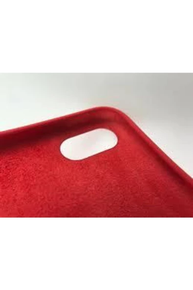 Daytona Apple 7/8 Uyumlu Silikon Ultra Slim Mikrofiber Astarlı Telefon Kılıfı-red/açık Kırmızı - 5