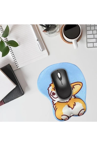 Daytona Desenli Ergonomik Desenli Mouse Pad Bej - Dalga Desenli - 4