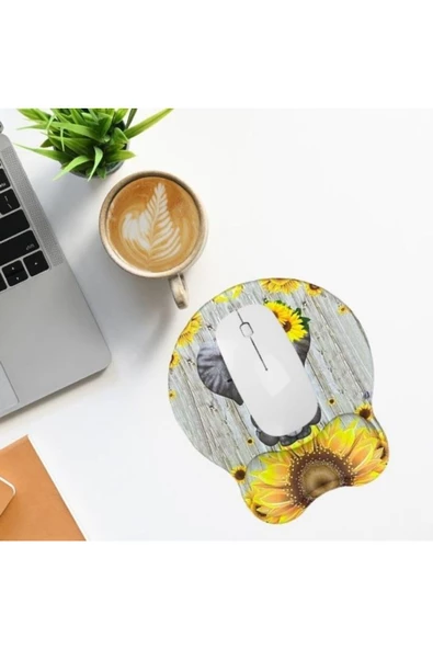 Daytona Desenli Ergonomik Desenli Mouse Pad Ve Bilek Desteği Set - Gri-fil - 2