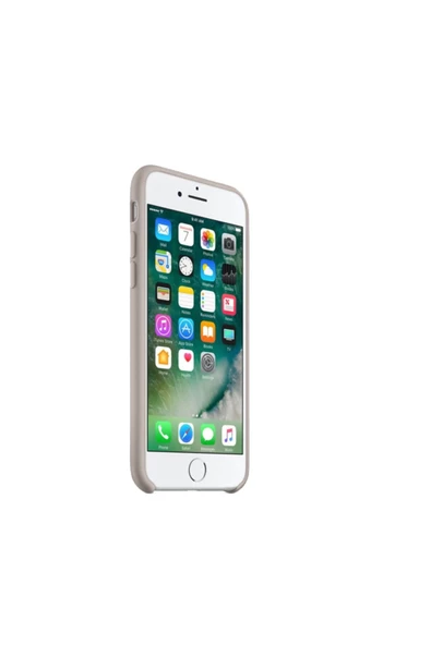 Daytona Apple 7/8 Uyumlu Silikon Ultra Slim Mikrofiber Astarlı Telefon Kılıfı-pebble/koyu Gri - 4
