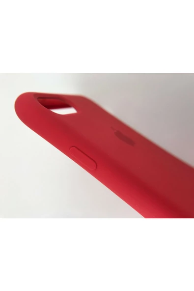 Daytona Apple 7/8 Uyumlu Silikon Ultra Slim Mikrofiber Astarlı Telefon Kılıfı-red/açık Kırmızı - 4