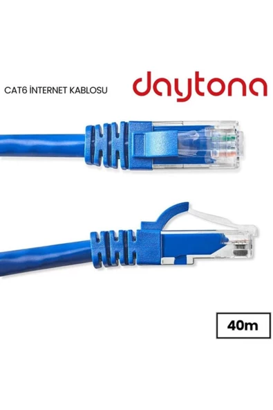 Daytona Cat6 Gigabit Internet Ethernet 10gbps Rj45 Lan Kablosu (40 METRE) A4219