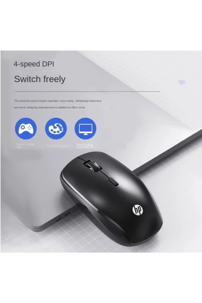 HP CS500 Kablosuz Klavye Mouse 2,4G kablosuz Tak Çalıştır Şık Tasarım Türkçe Q Klavye Siyah - 2