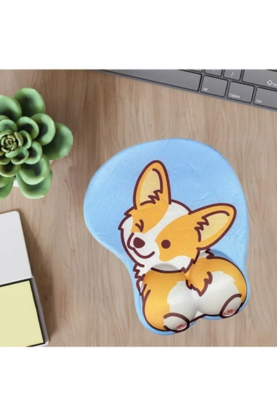 Daytona Desenli Ergonomik Desenli Mouse Pad Bej - Dalga Desenli - 3