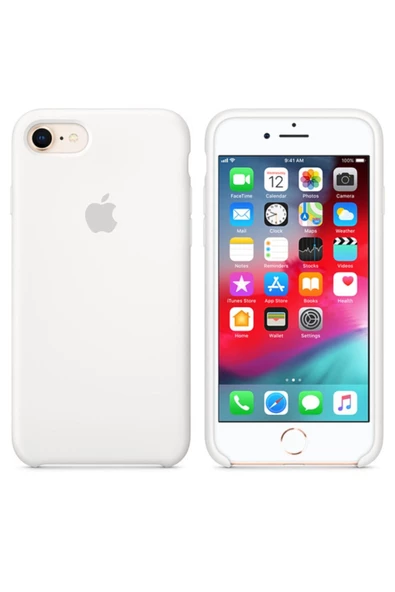 Daytona Apple 7/8 Uyumlu Silikon Ultra Slim Mikrofiber Astarlı Telefon Kılıfı-white/beyaz - 2