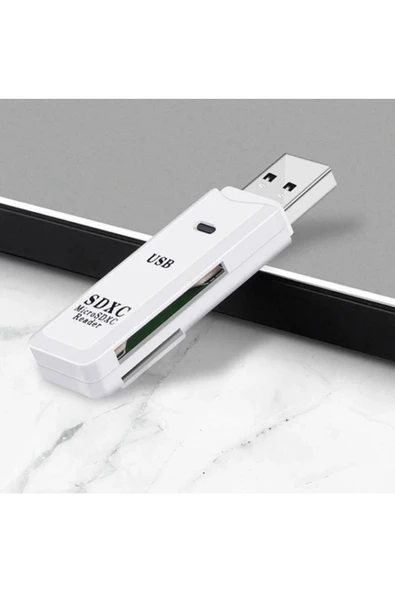 Daytona No143 Usb To Sd/micro Sd Kart Okuyucu Çevirici Adaptör Beyaz No143 (2 ADET) - 2