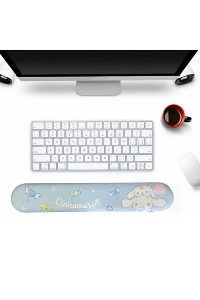 Daytona Desenli Ergonomik Desenli Mouse Pad Ve Bilek Desteği Set - Mavi-cinnamaroll - 3
