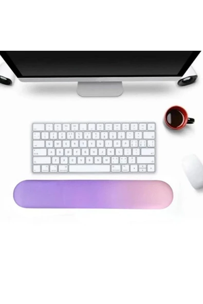 Daytona Desenli Ergonomik Mouse Pad Ve Bilek Desteği Set Mor-pembe - 3