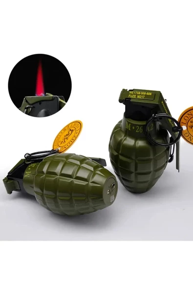 UMAYGİFT El Bombası Çakmak Metal Gövde Şık Tasarım Özel Üretim Bomba Çakmak El Bombası - 3