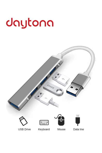 Daytona 809-aa Macbook Uyumlu Usb To 4* Usb 3.0 Splitter 5 Gbps Çevirici Hub Adaptör