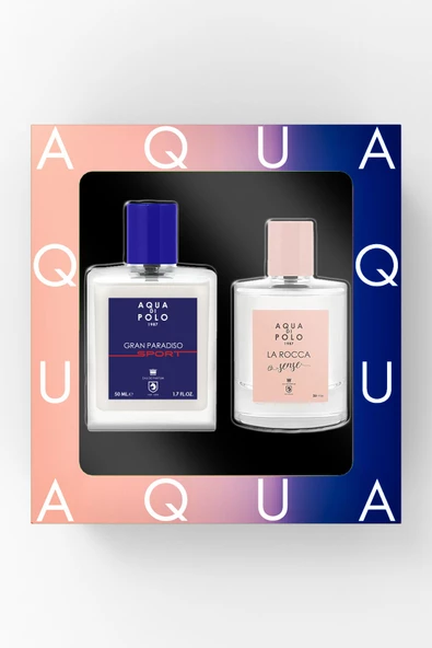 AQUA Dİ POLO 1987 AQUA Dİ POLO 1987 La Rocca Sense Kadın EDP ve Gran Paradiso Sport Erkek EDP Seti 8682367193483