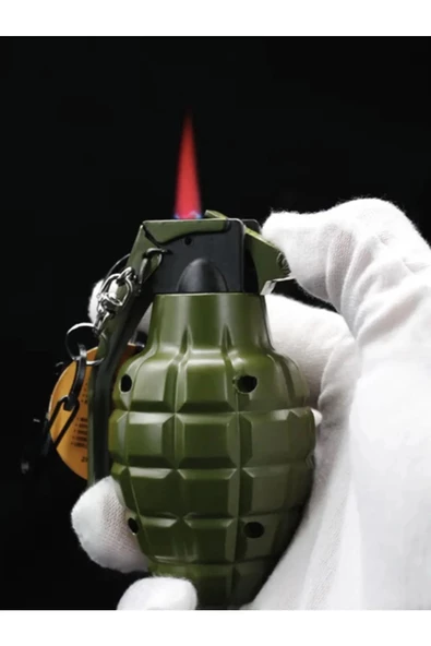 UMAYGİFT El Bombası Çakmak Metal Gövde Şık Tasarım Özel Üretim Bomba Çakmak El Bombası