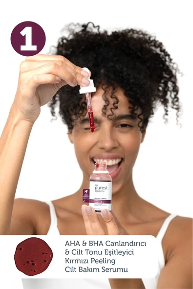 The Purest Solutions Karma Ciltler İçin AHA Peeling ve Niacinamide Serumlu Cilt Bakım Seti - 2'li Paket - Resim 4